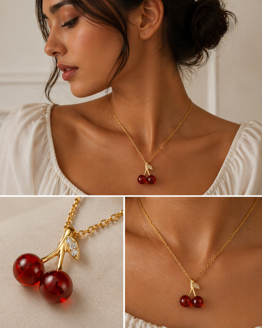 Eleams Cherry Luxe Pendant Necklace