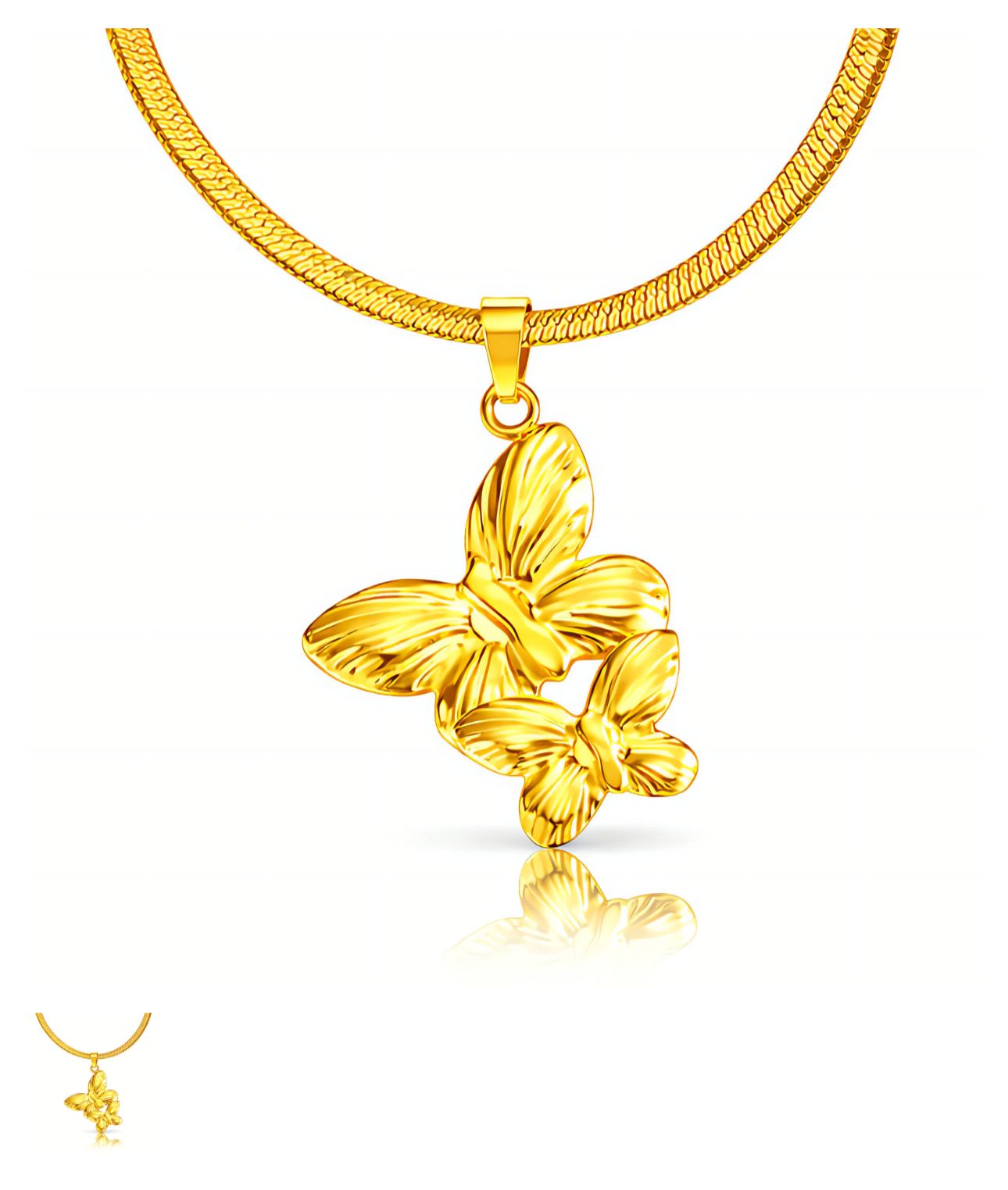 Eleams Golden Butterfly Necklace