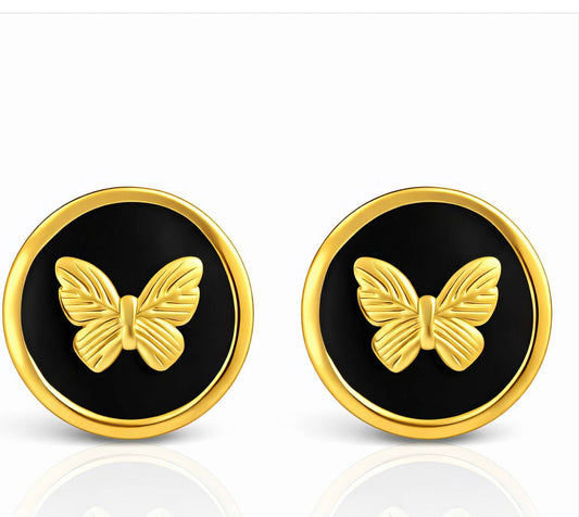 ELEAMS “Butterfly Noir” Stud Earrings