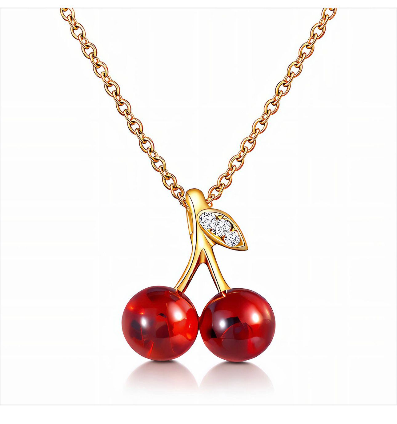Eleams Cherry Luxe Pendant Necklace